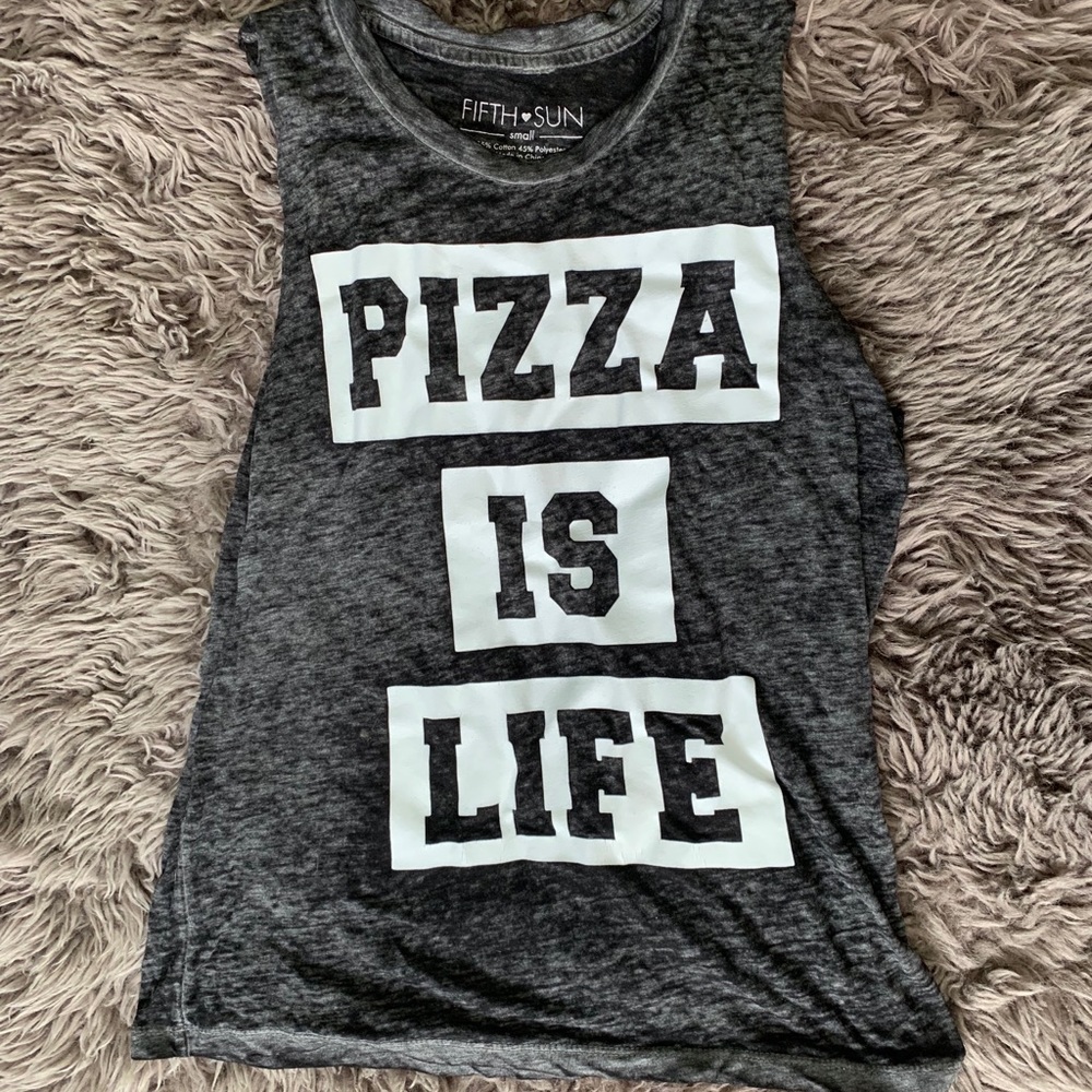 Pizza Is Life sleeveless shirt